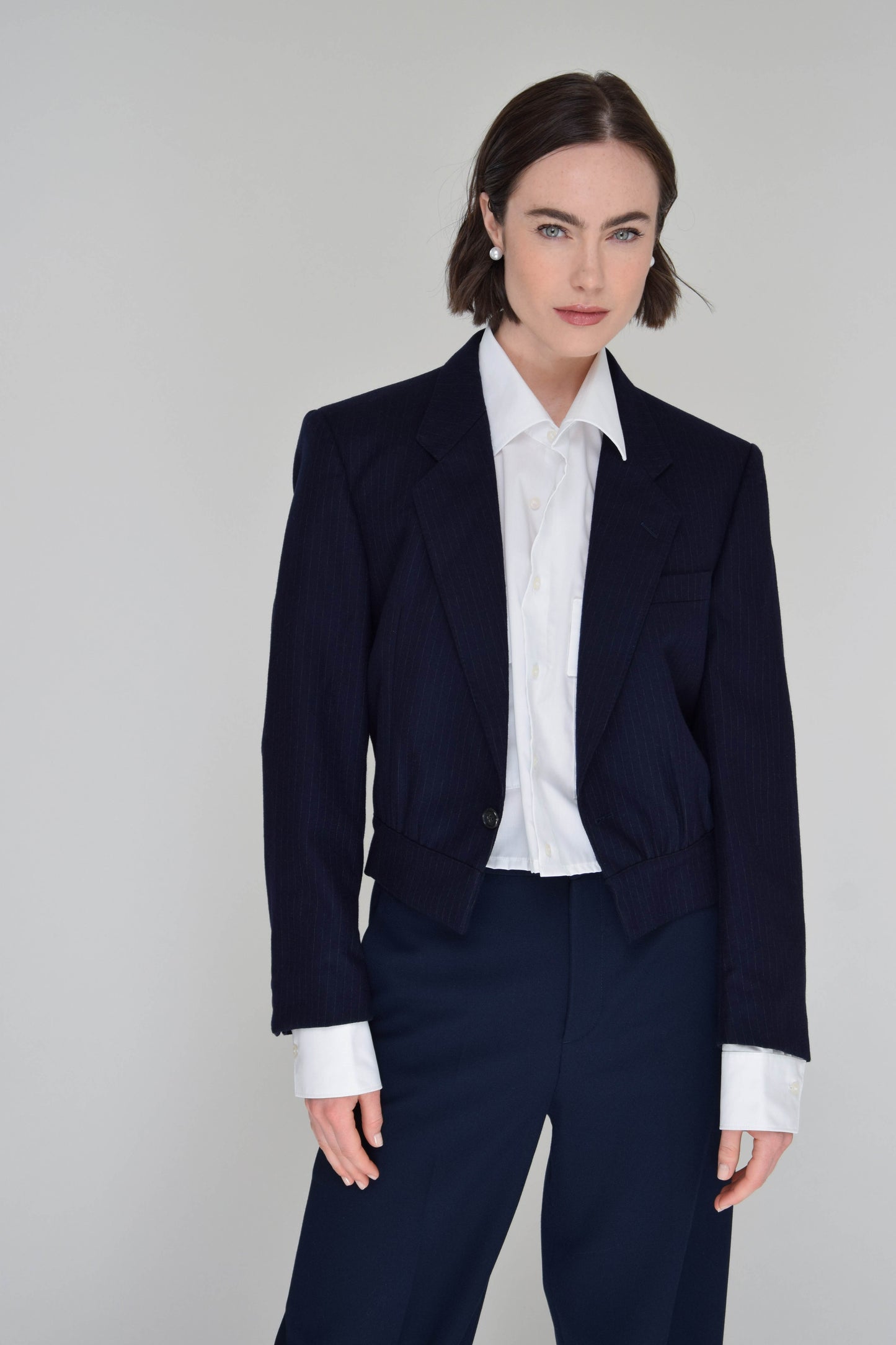 Blazer in Blouson-Optik
