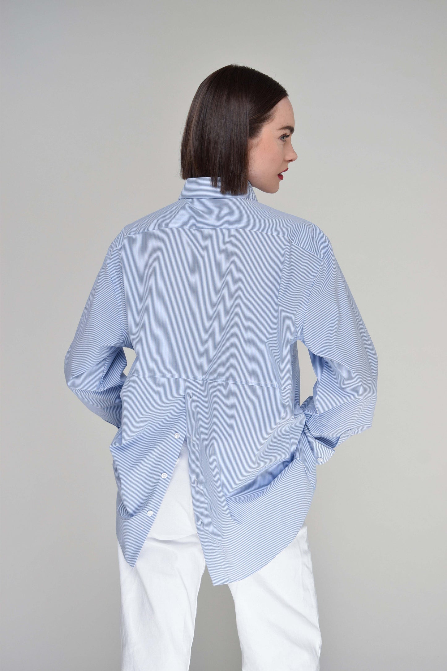 Bluse mit Klappentasche
